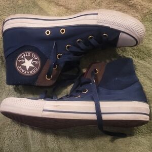 Converse Navy and Gold High-Tops